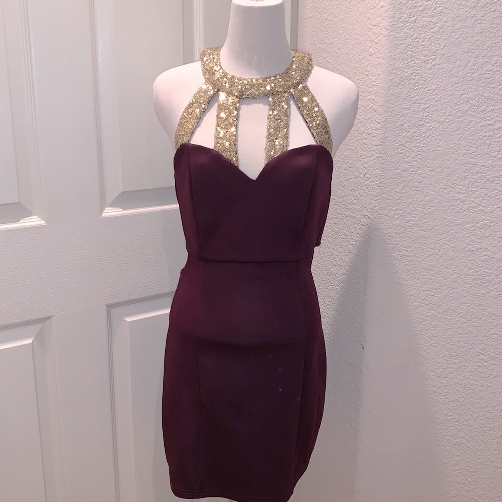 Lulu’s: TOBI: Sequin purple bodycon dress